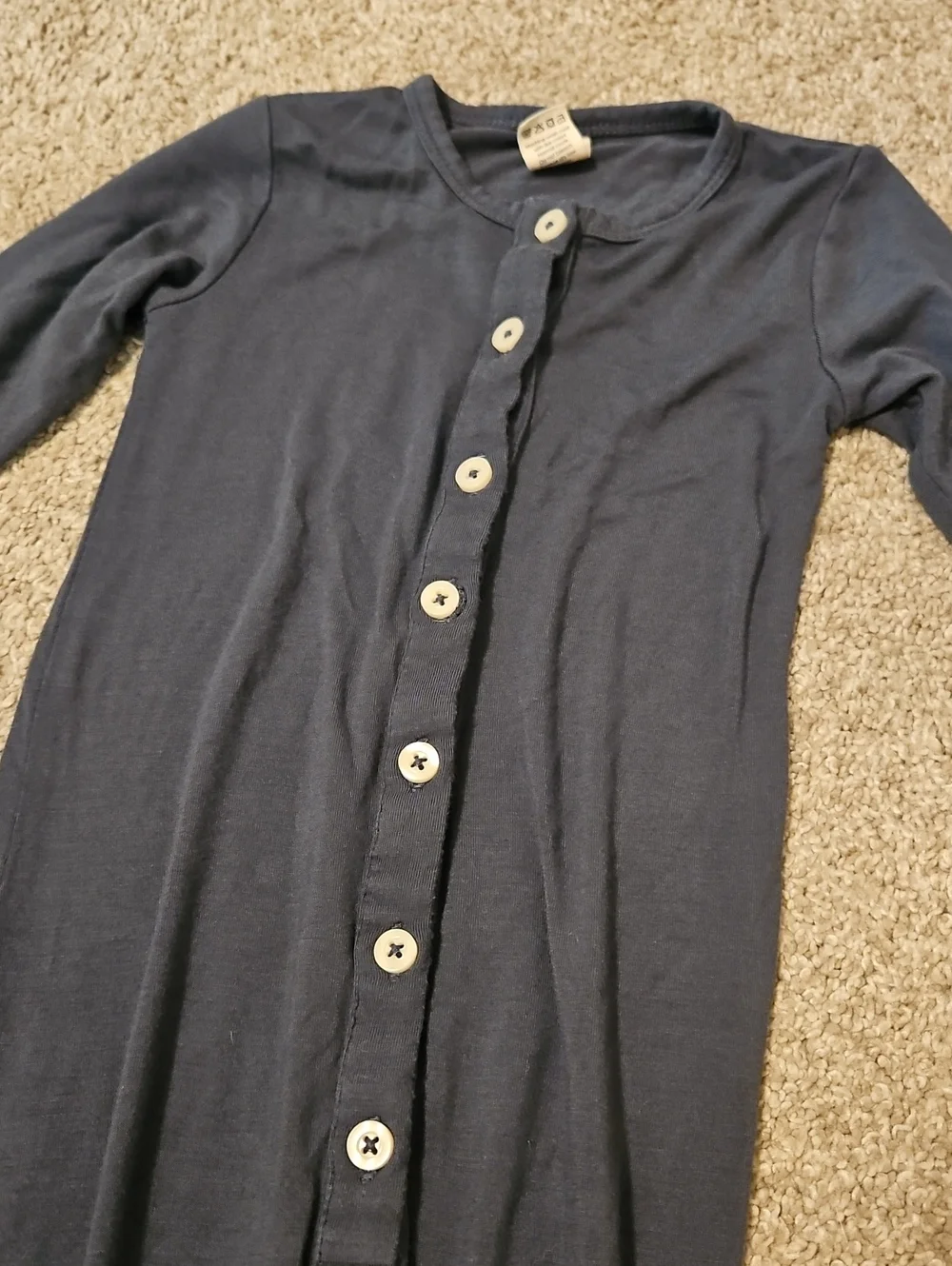 Kate Quinn 18-24M Modal Long Sleeve Romper Navy Blue NWOT